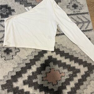 White One-Shoulder Crop Top